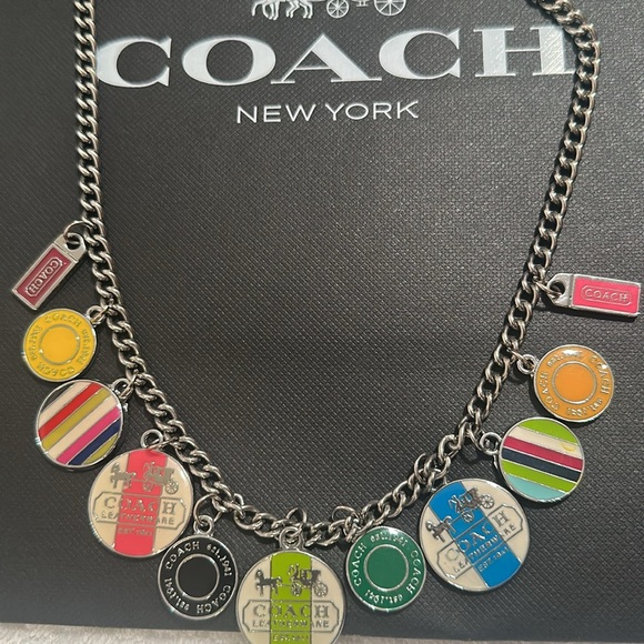 Necklace Coach legacy Red and Pink Charm - Picture 6 of 7